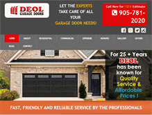 Tablet Screenshot of deolgaragedoors.com